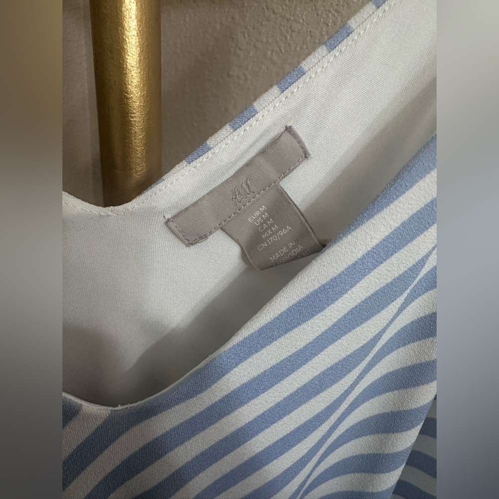 H&M Light Blue and White Striped Maxi Dress - Picture 3 of 5